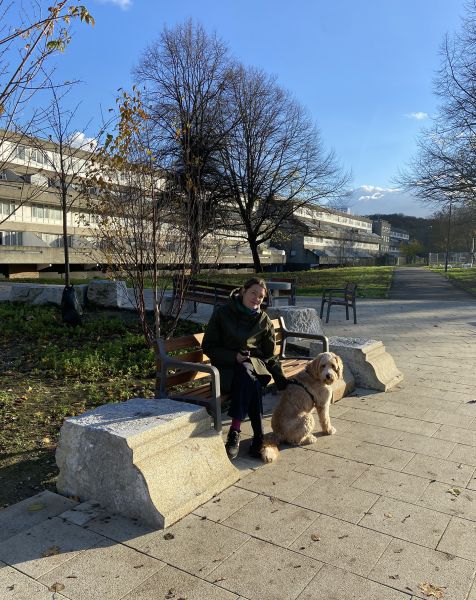 Reused Thames embankment stones Thamesmead